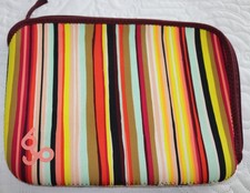 Built NY BYO Neoprene Tablet Sleeve Colorful Stripes  Zippered Case 10