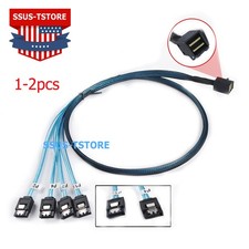 Internal Mini SAS HD SFF-8643 36Pin to 4x SATA 7Pin Reverse Breakout Cable 80cm picture