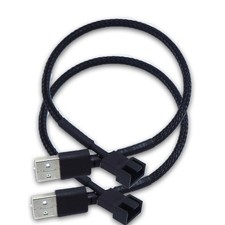3Pcs Reusable Adapter Cable for Fan USB Male to 4 Pin Fan Connect Wire Black picture