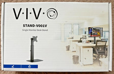 VIVO Tall Single Monitor Mount Height Adjustable Stand | Fits 1 Screen up to 32