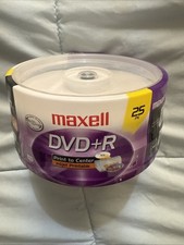 BRAND NEW Maxell DVD+R 4.7 GB 25 Pack 8x 120 Minute Spindle Factory Sealed picture