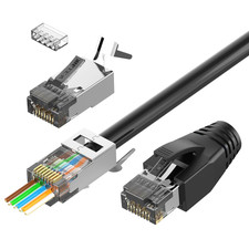 CAT6A Connector, RJ45 Connectors Pass through CAT6A CAT7 Shielded, Ul-Listed 3-P picture