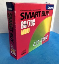 Smart Buy CD-RW (5-pack) 80 min 700 MB Per Disc - New in Box / Sealed picture