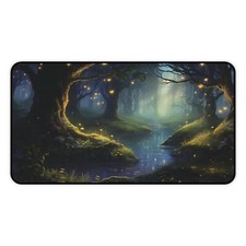 Mystic Forest Mouse Pad, Enchanted Theme, Aesthetic Design, Forest Desk Mat. picture