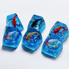 Koi Fish Artisan Resin Keycap Handmade Custom MX Cherry Mechanical Keyboard picture