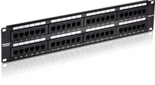 High-Speed 48-Port Cat5e Patch Panel - NDAA Compliant for Networking Excellence picture