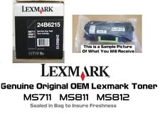 Mostly New Genuine Lexmark 24B6215 Toner MS711 MS811 MS812 SEALED BAG 65% picture