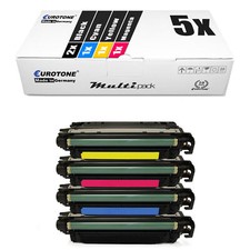 5x Eco Eurotone Toner F R HP Color MFP-M681dh With Per Ca. 10.500/12.500 Pages picture