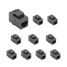 10 Pack  CAT6 Coupler Keystone RJ45 Female Snap-In Jack Insert picture