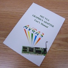 Graphics Adapter Instruction / User's Manual for (AVGA3) 5422 VGA Only **READ**  picture