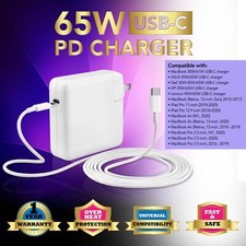 65W USB-C Power Adapter Charger 6ft Cable For Apple Macbook ipad pro A1534 A1540 picture