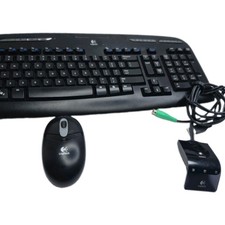 Logitech Cordless Desktop EX100 W/ Mouse EUC Tested picture