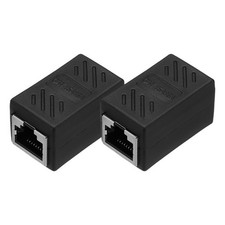 2 Pcs RJ45 Ethernet Coupler, Cat6 Coupler for Cat8/Cat7/Cat6/Cat5e/Cat5,Black picture