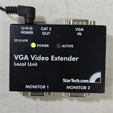 StarTech.com VGA Extender ST121UTP VGA to RJ45 1:2 Black with Power Adapter picture