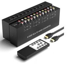 8 Port RCA to HDMI Converter 1080P AV Switch Sega Xbox PS1 PS2 N64 SNES picture