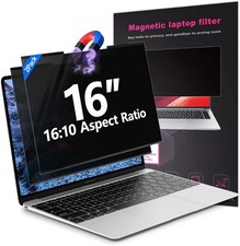 2Pack Magnetic 16 Inch Laptop Privacy Screen, Removable Anti-Blue/Glare Filter 1 picture