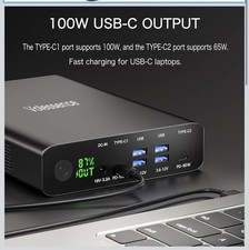 Laptop Power Bank with Dual USB-C Ports, Volessence 100W USB C Portable... picture