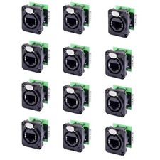 12 Neutrik RJ45 Ethercon Ethernet Pass-Through Panel Mount Connectors picture