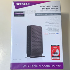 NETGEAR C3700 N600 Dual-Band DOCSIS 3.0 Cable Modem Router Gigabit 4-Port picture