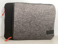 Case Logic Dual Sleeve Laptop Tablet Padded Bag Zips Black Gray 14