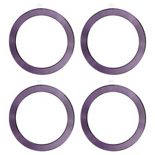 Universal CD Stripe Magnetic Adapter Ring, 4 Pcs Sticker Ring, Dark Purple picture