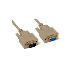 50ft DB9 Male to DB9 Female Serial Cable Extension - Beige picture