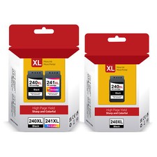 3Pcs Black Color Ink Cartridge PG-240XL CL241-XL Combo For Canon MG MX Series picture