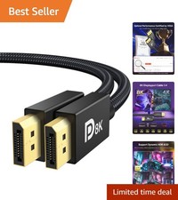 8K DisplayPort Cable 1.4, 6.6ft DP Cable Supports HDR-Display Port Cable,8K@6... picture