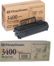 2 NEW GENUINE Factory Sealed Pitney Bowes 818-6 Toner and 818-7 Drum  picture