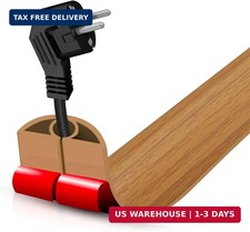 Floor Cord Cover Self Adhesive Cord Hider,3.3FT Cable Management, Extension Stri picture