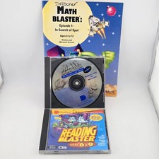 Davidson Math Blaster Reading Blaster  PC Mac CD-ROM 1990s Educational Lot Of 2 picture