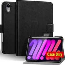 Genuine Black Leather Case for iPad mini 6th/7th Gen 8.3