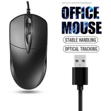 USB 2.0 Optical Wired Scroll Wheel Mouse PC Laptop Notebook Desktop Black Mouse picture