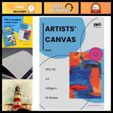 Printable Canvas Paper Sheets - 10 Pack, 8.5x11 Inkjet Fabric for DIY Projects picture