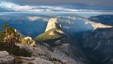 Landscape yosemite national park gorge mountains valley Custom Gaming Mat Desk picture