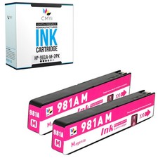 CMYi 2PK Compatible 981A Magenta Ink Cartridges for HP PageWide Managed E55650dn picture