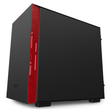 NZXT H210i Matte Black and Red PC Computer Mini Tower Case CA-H210I-BR picture