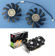 Pair Fans  For MSI GTX 1050 Ti 2GT 1050TI 4GT OC HA8010H12F-Z New 75mm 2pin picture