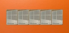 5 PCS Sticker for window 11 Badge Logo Decal Silver Chrome 16mm x 23mm USA Ship picture