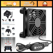 80mm USB Powered Router Fan Cooler with 3 Speed Controller, Case Cooling for Xbo picture