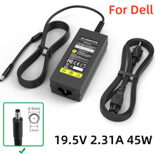 For Dell 45 Watt AC Adapter LA45NM140 Charger & Power Cord 45W KXTTW 4.5*3.0mm picture