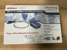 Medianet TRENDnet TU-ET100C Ethernet Adapter USB to RJ-45 New Sealed Box picture