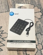 ONN USB NUMERIC KEYPAD 18 FULL-SIZE KEYS Wired PC & MAC COMPATIBLE Plug & Play picture