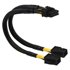 6 Pin to 8 Pin GPU Adapter, Dual 6 Pin Female to 8 Pin Male GPU Power Sleeved Ca picture