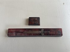 Handmade Custom Red Grey Resin Keycap Sword Spacebar W Extra. B Grade picture