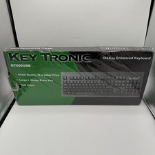 Keytronic KT800USB 104-Key Enhanced USB Mechanical Black Keyboard (Brand New) picture