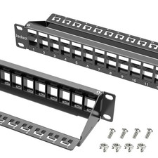 1U 24 Port 10Gbps Blank Patch Panel with Cable Management & Back Bar picture