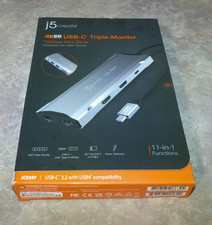 j5create 4K60 Elite USB-C Triple-Monitor 10Gbps Mini Dock (JCD397) 
