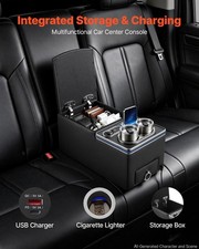 Universal Rear Bench Seat Center Console with 7-Color Ambient Lights, USB/Type-C picture