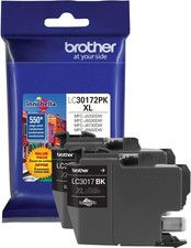 Brother Printer LC30172PK High Yield XL Black Ink Cartridge-2 Pack  picture
